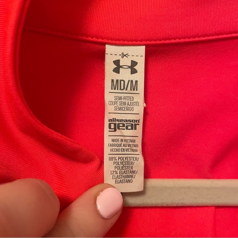 Under Armour Women's UA Meridian Jacket - bright coral orange - size Medium - Picture 9 of 11